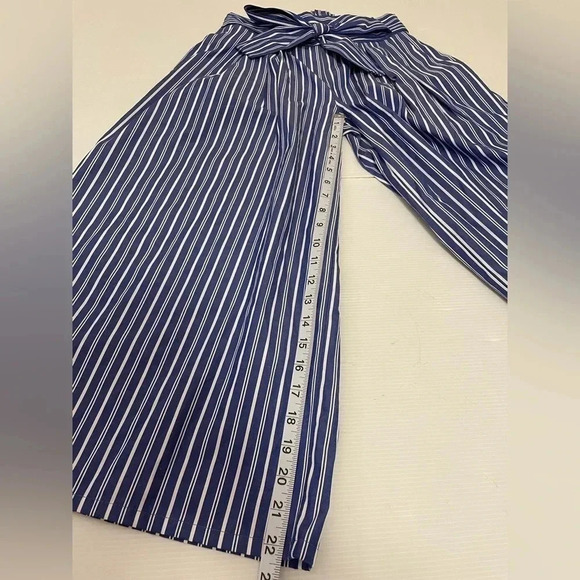 3 FOR $15 Misa Los Angeles Blue and White Striped Cropped Wide Leg Pants SZ XS - Picture 10 of 10